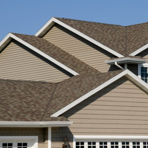 close up of roof siding